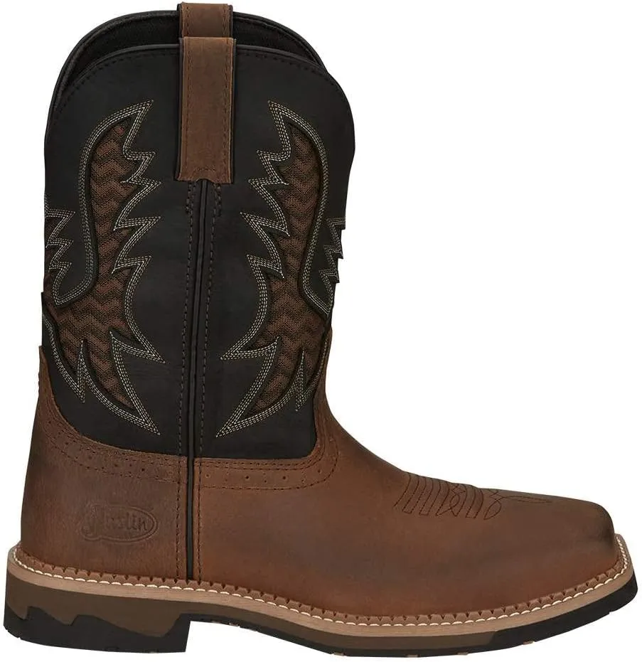 Justin Men's Bolt 11" Stampede Soft Toe Work Boot
