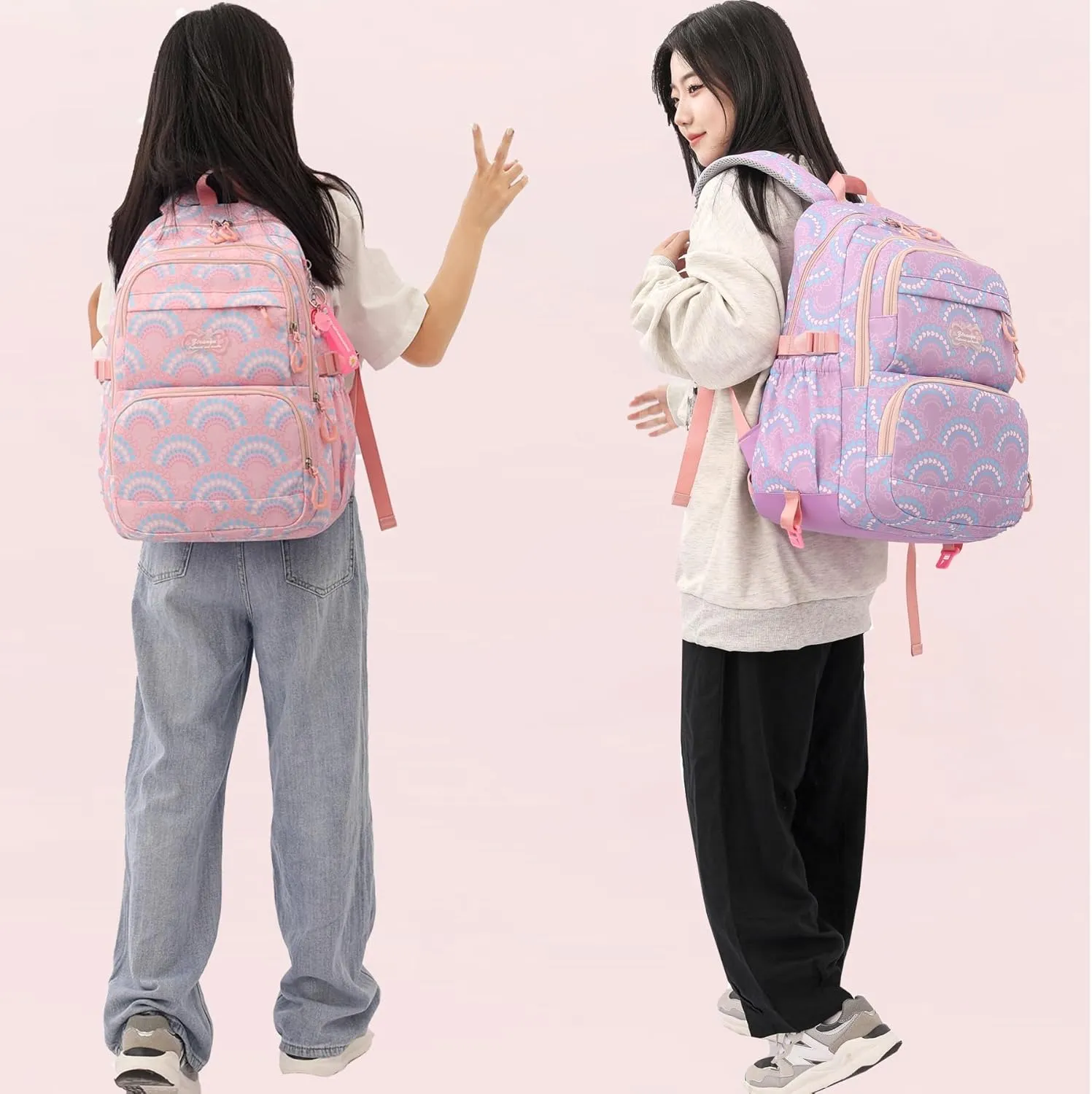 Kids Girls Backpack with Lunch Box Backpack for School Girls Backpack Lunch Box Combo
