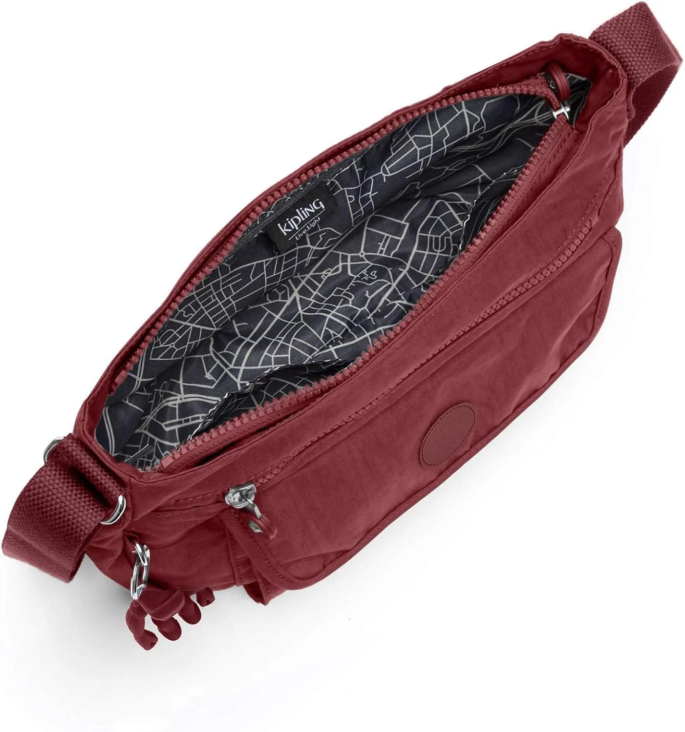 Kipling Syro Crossbody Bag Intense Maroon