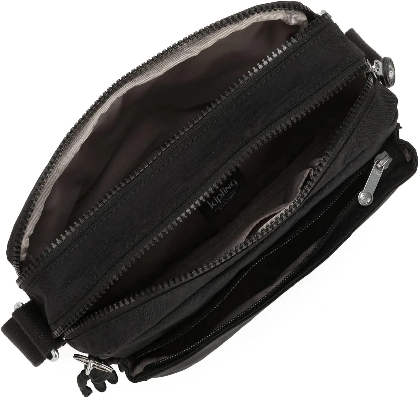 Kipling Women’s Abanu Medium Crossbody Bag, Lightweight, Adjustable Nylon Waist Pack with Multi-Compartment Zip Pockets