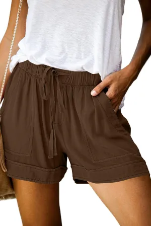 KISSMODA Womens Summer Shorts Leopard/Camo/Solid/Floral Print Elastic Waist Pocketed Casual Pants