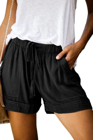KISSMODA Womens Summer Shorts Leopard/Camo/Solid/Floral Print Elastic Waist Pocketed Casual Pants