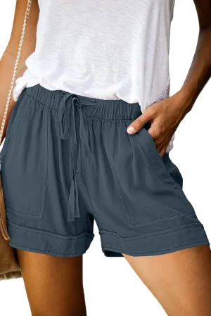 KISSMODA Womens Summer Shorts Leopard/Camo/Solid/Floral Print Elastic Waist Pocketed Casual Pants