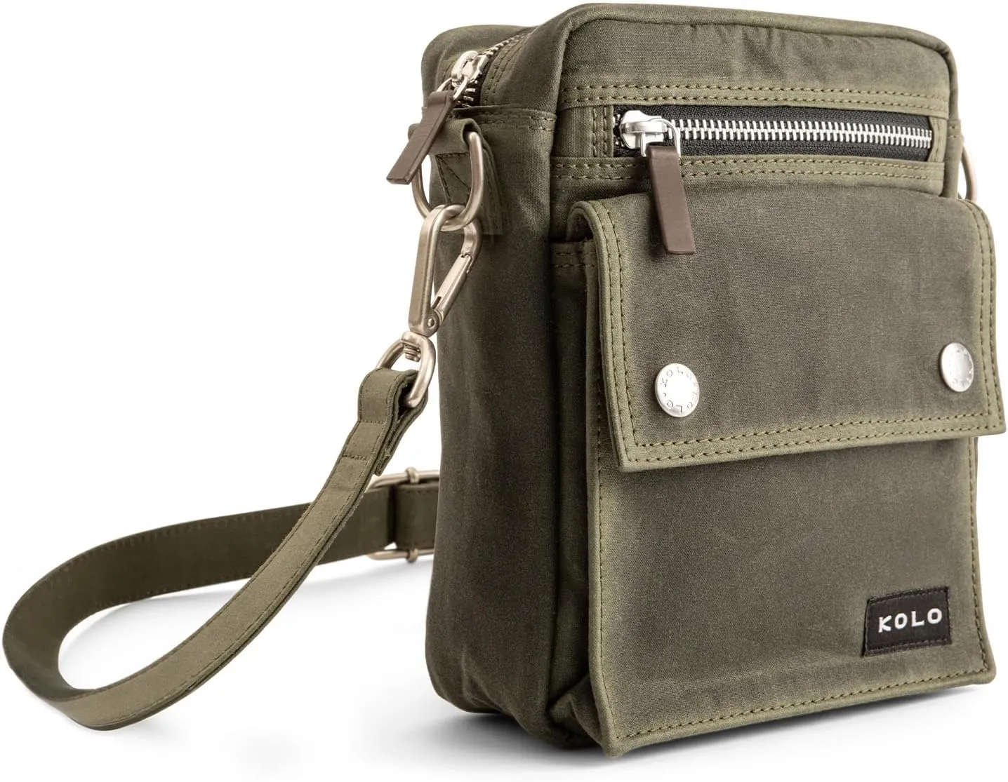 Kolo Chelsea Compact Shoulder Bag, Organic Wax Cotton Canvas, Medium
