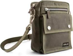 Kolo Chelsea Compact Shoulder Bag, Organic Wax Cotton Canvas, Medium