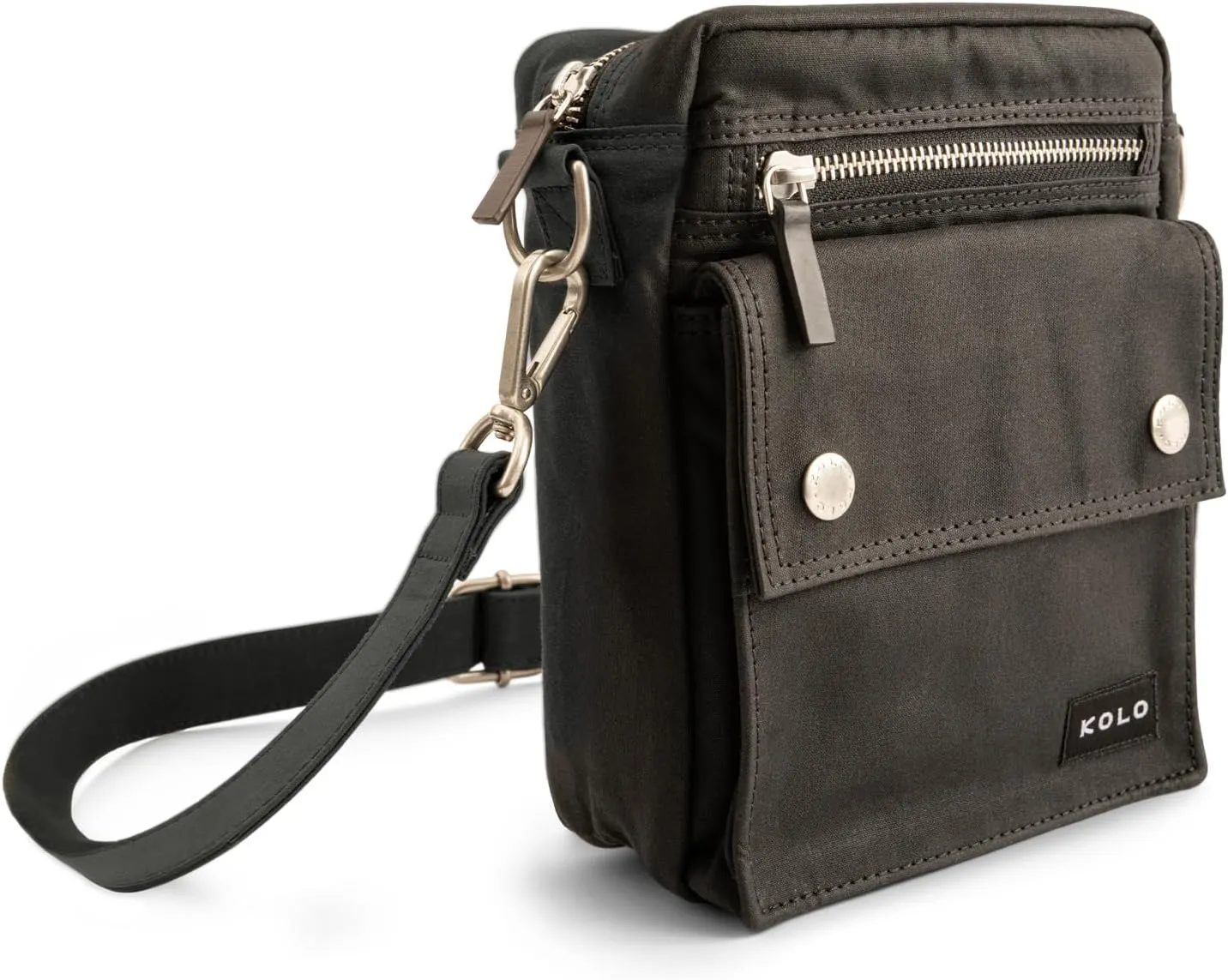 Kolo Chelsea Compact Shoulder Bag, Organic Wax Cotton Canvas, Medium