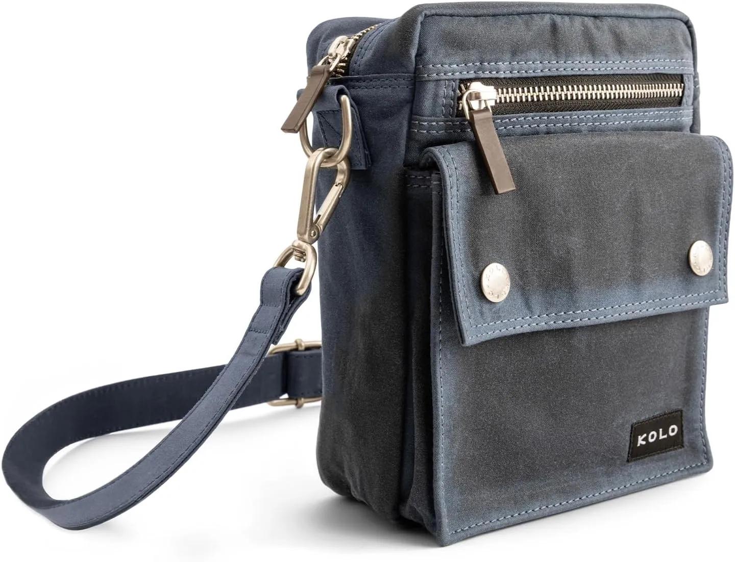 Kolo Chelsea Compact Shoulder Bag, Organic Wax Cotton Canvas, Medium