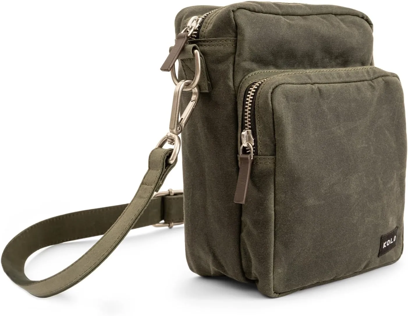 Kolo Harper Cross-Body Shoulder Bag, Organic Wax Cotton Canvas, Medium