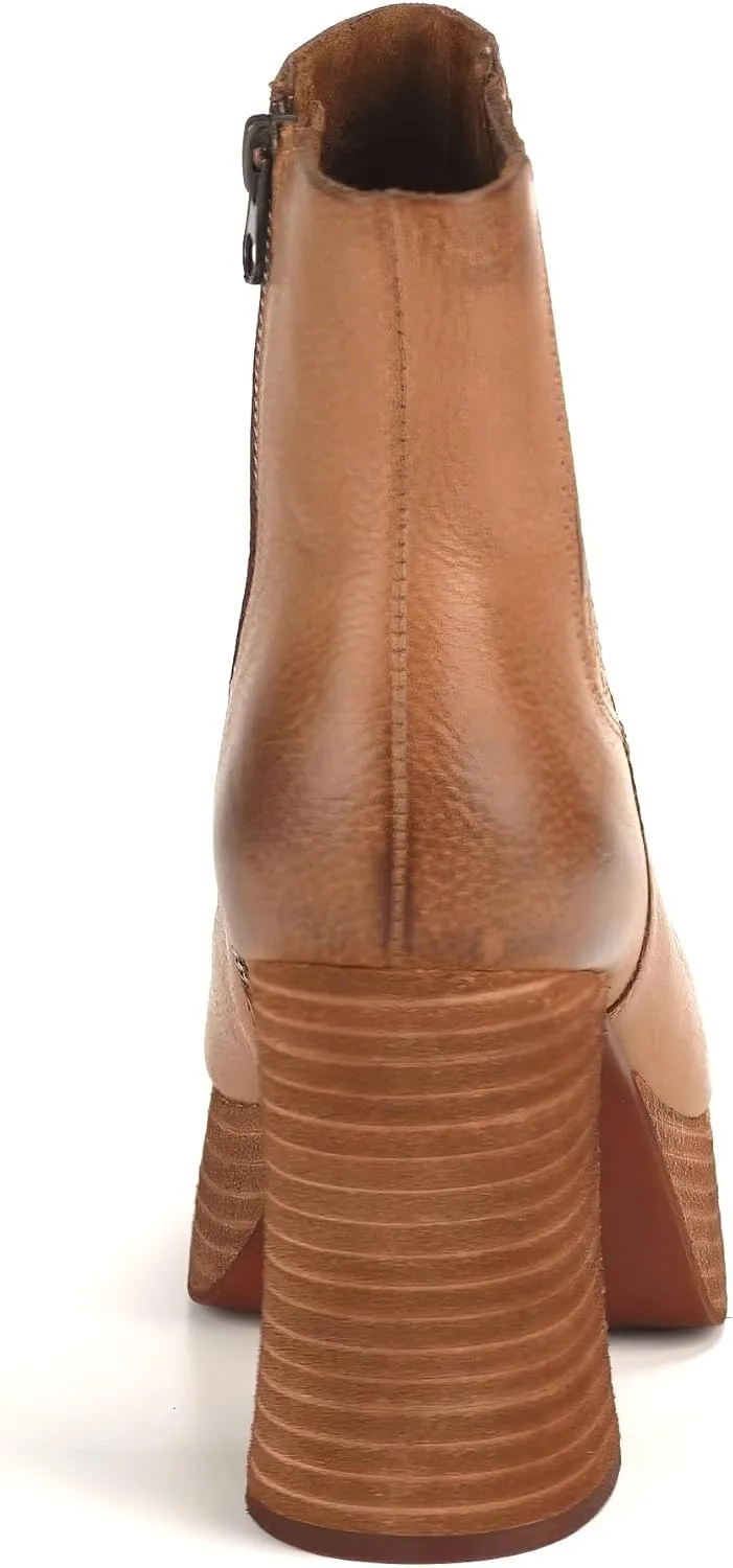 KORK-EASE Baylie Chelsea Boot - Stacked Platform, Hand-Finished/Metallic Leather