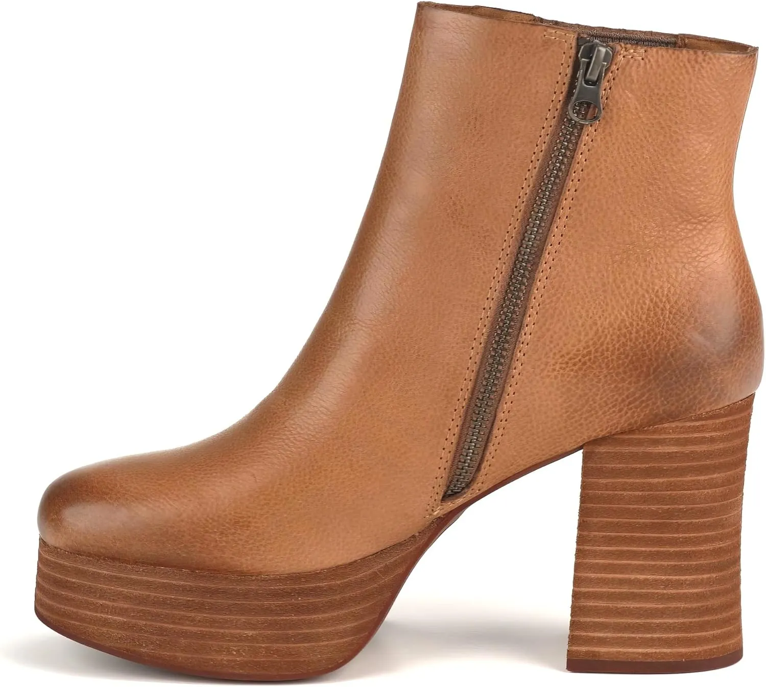 KORK-EASE Baylie Chelsea Boot - Stacked Platform, Hand-Finished/Metallic Leather
