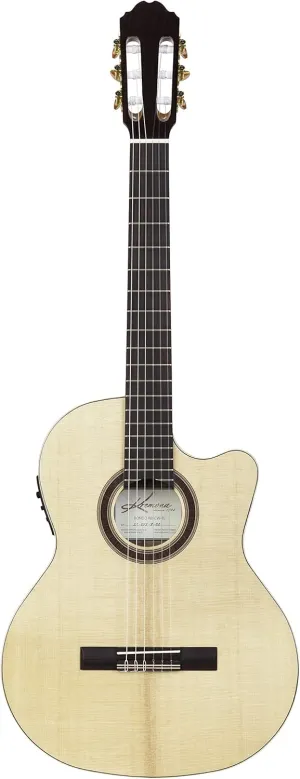 Kremona Rondo TL Thin Body Nylon-String Acoustic-Electric Guitar – Cutaway Design – Handmade in Europe – Padded Gig Bag Included