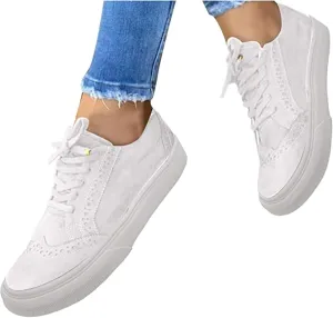 Ladmiple Shoes For Women Sneakers Slip Ons Low Cut Casual Summer Walking Canvas Shoes Fashion Platform Flats Loafers