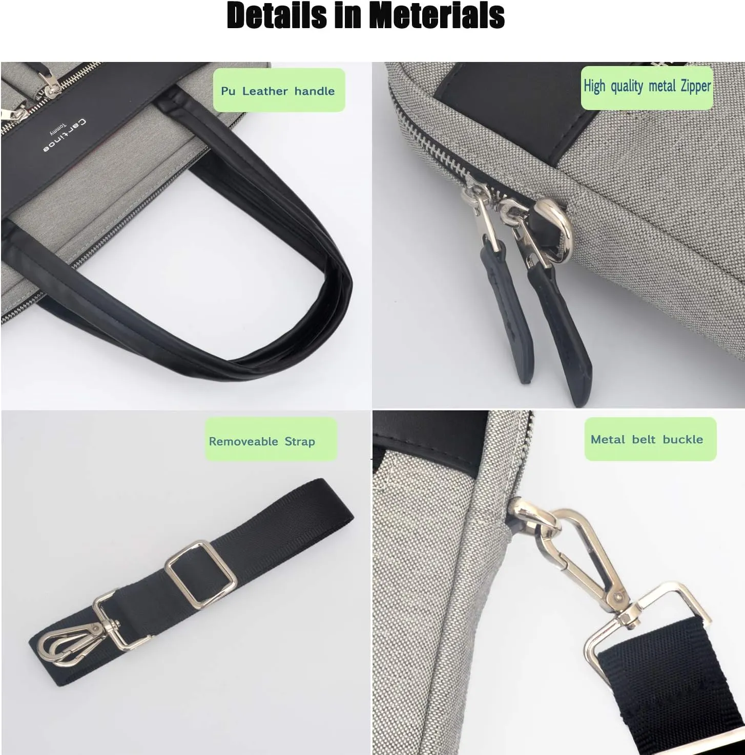 Laptop Tote Bag, Women Waterproof Laptop Bag Briefcase RFID Blocking Ultrathin Nylon Business Ladies Work Handbag Shoulder Messenger Carrying Bag for 14 15 inch MacBook Ultrabook, Grey