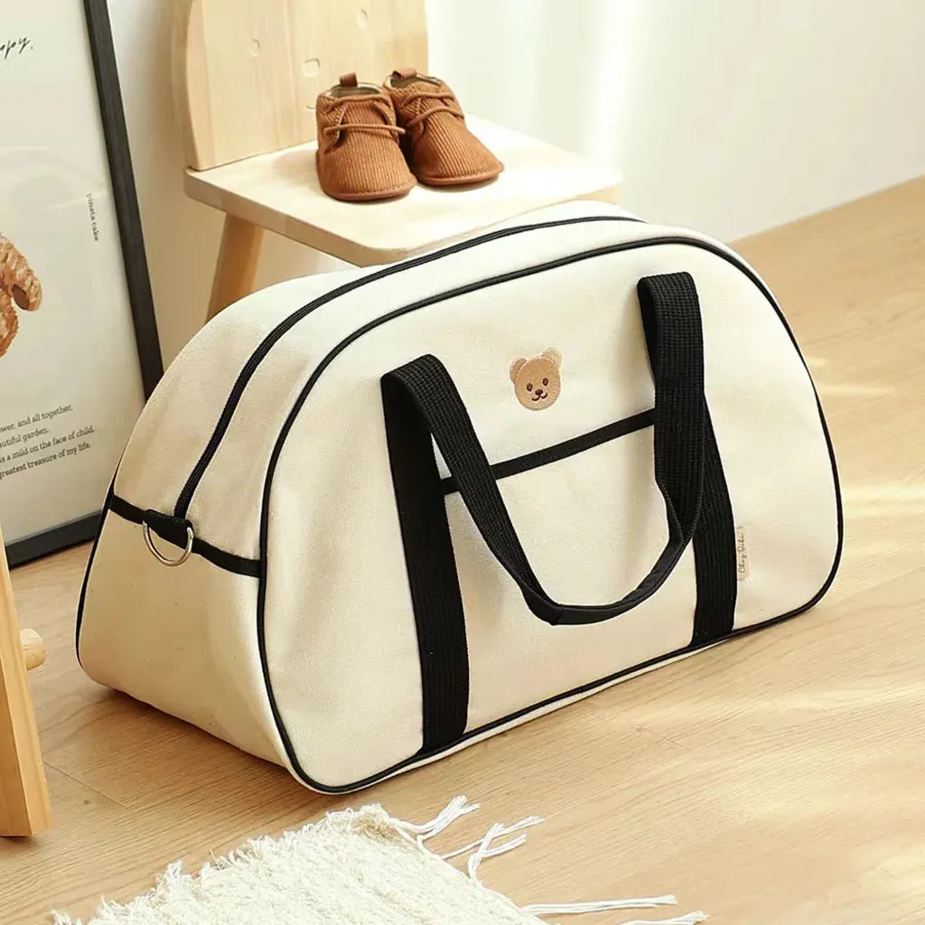 Large Capacity Mommy Bag Korean Style Canvas Diaper Bag Travel Maternity Pack Hospital Bag Baby