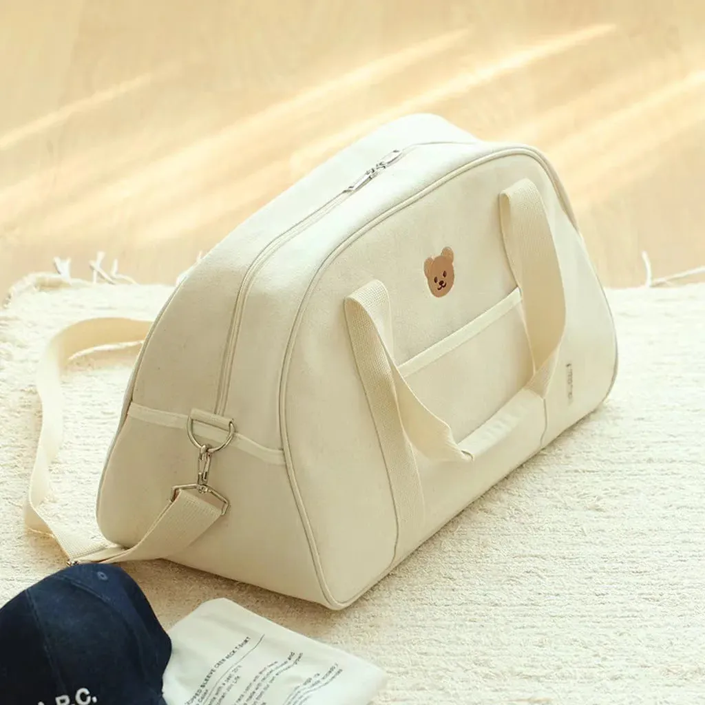Large Capacity Mommy Bag Korean Style Canvas Diaper Bag Travel Maternity Pack Hospital Bag Baby