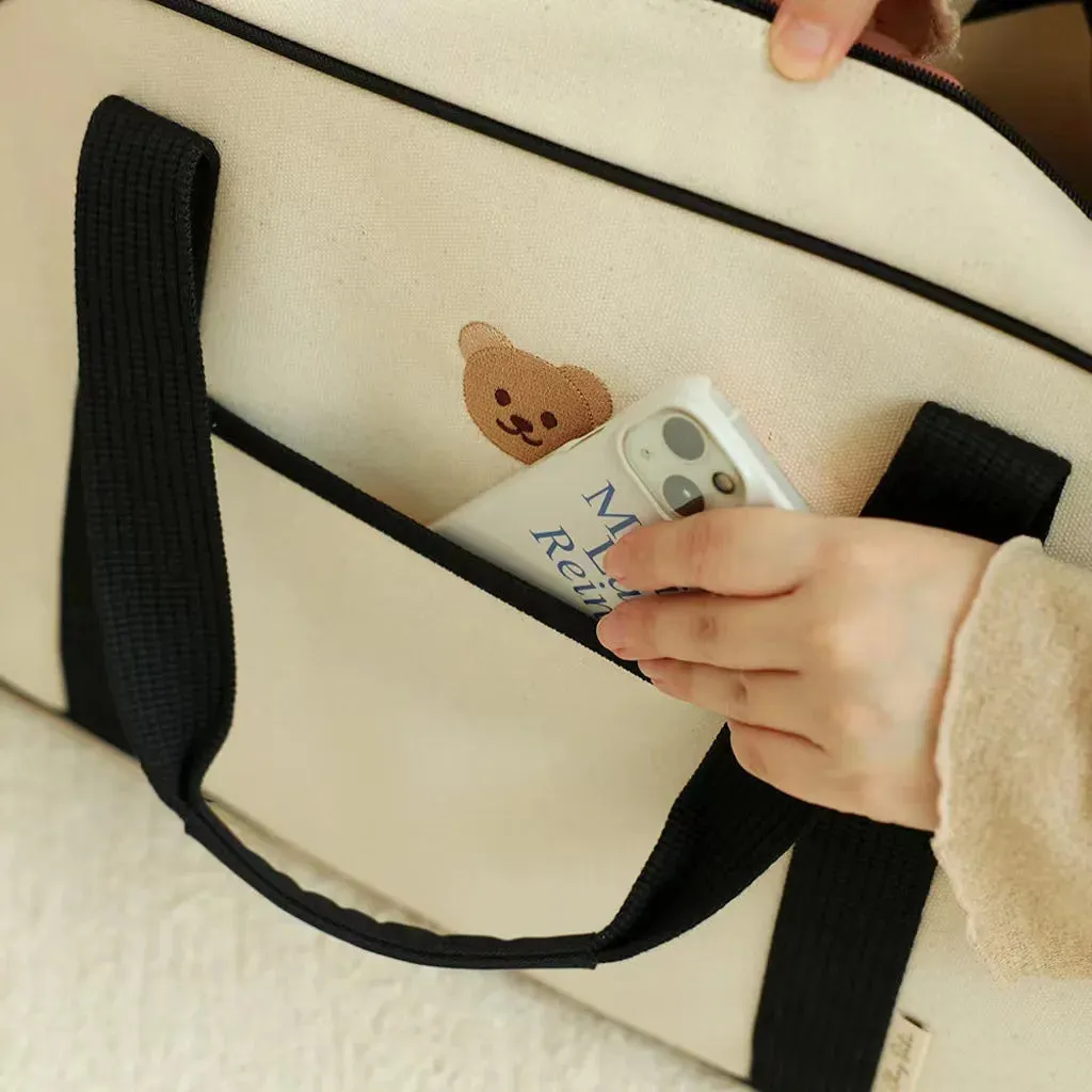 Large Capacity Mommy Bag Korean Style Canvas Diaper Bag Travel Maternity Pack Hospital Bag Baby