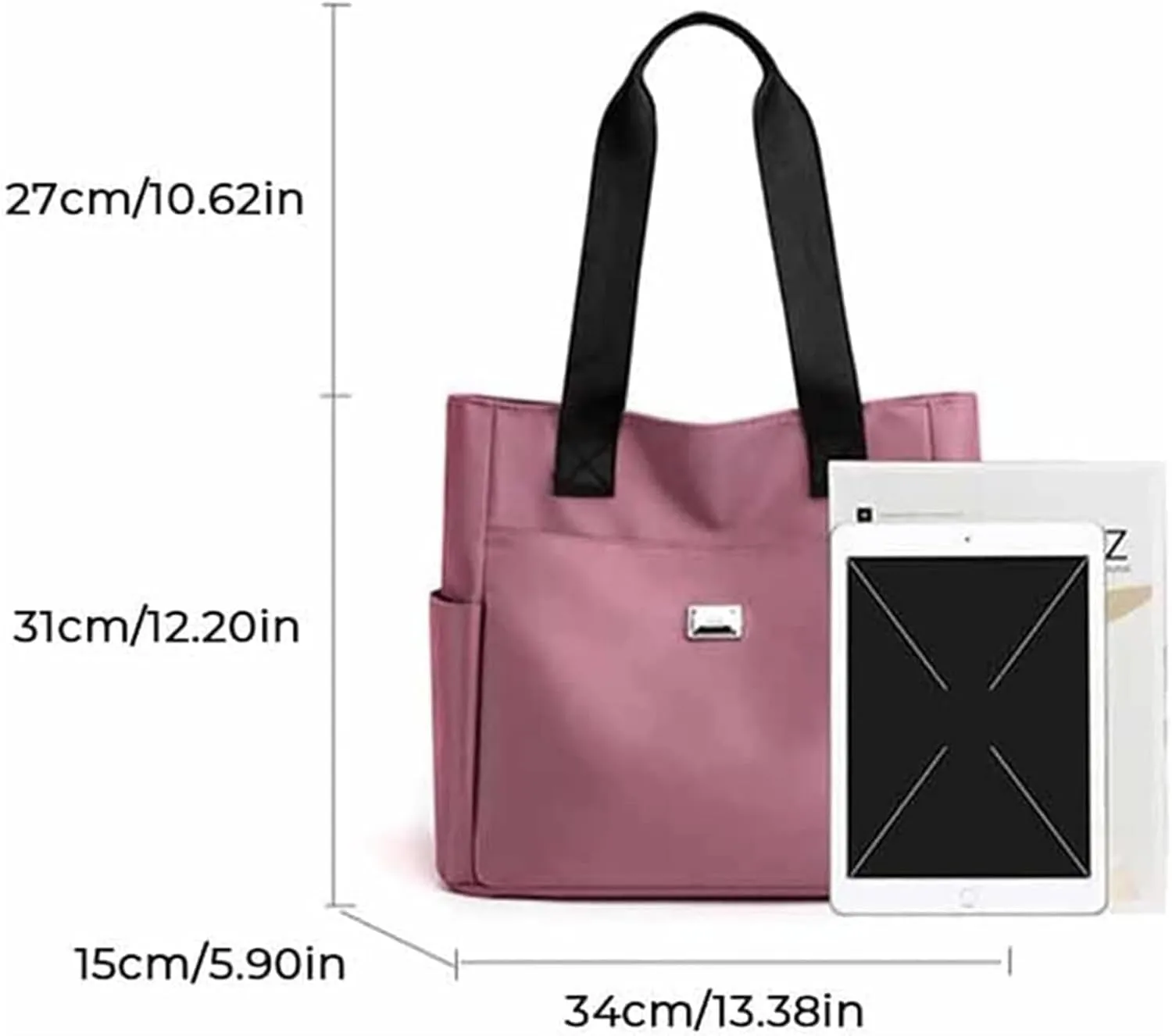 Large Capacity Waterproof Multi Pocket Nylon Shoulder Bag, Fashion Women Tote Shoulder Bag, Bigbicc Shoulder Bag