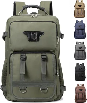Large Travel Backpack Carry,Camping Hiking Backpack,Water Resistant Outdoor Daypack Travel Bag for Climbing Skiing (Green)