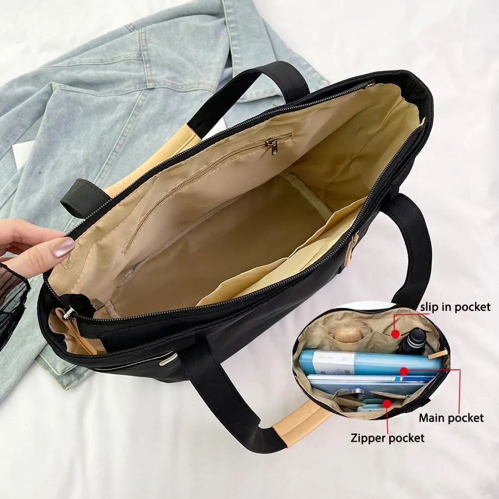 Large Woven Tote Bag for Women Top-handle Shoulder Bag Hobo Bags Soft Vegan Trendy Handbag Purse Lightweight Underarm