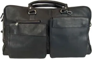 Latico Leathers Prime Time Duffel Bag with Adjustable/Removable Strap, Full-Grain Leather
