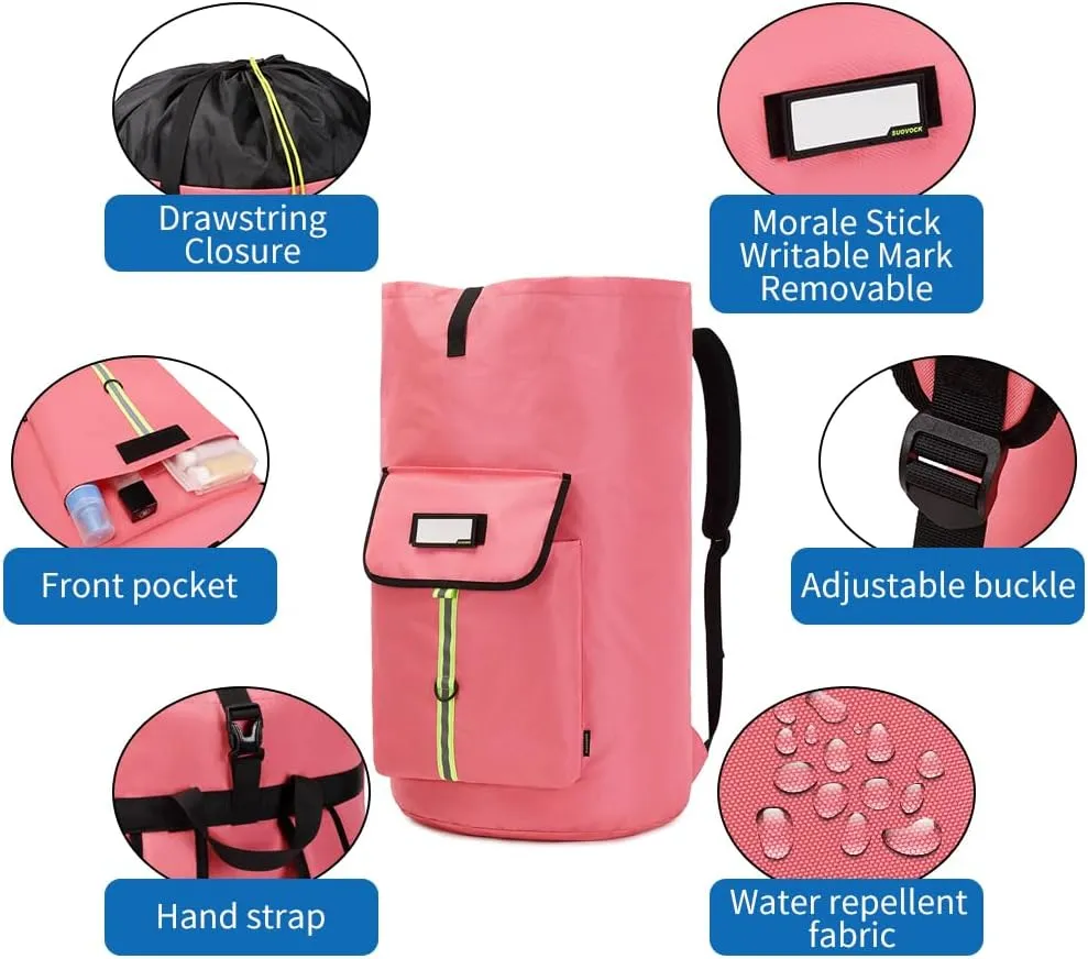 laundry bag backpack, extra-large heavy duty laundry bags, laundry backpack for college students, with drawstring closure, padded shoulder straps, suitable for laundry