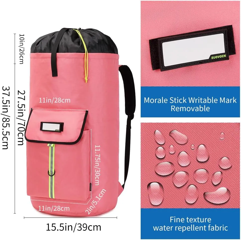laundry bag backpack, extra-large heavy duty laundry bags, laundry backpack for college students, with drawstring closure, padded shoulder straps, suitable for laundry