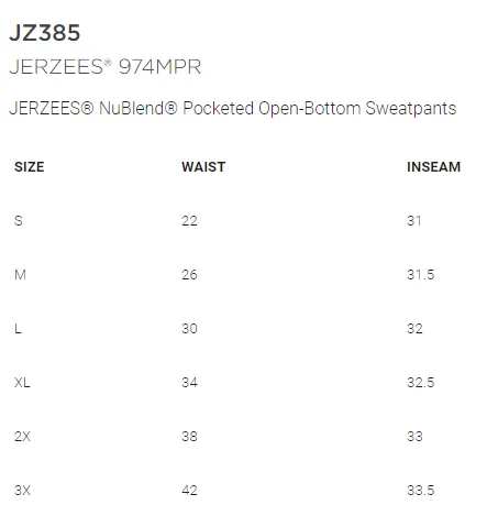 Leading-edge Gear Jerzees 2024 Pocketed Highly functional Sweatpants- - Adult Bottom Sweatpants Open Basketball Shepherd - NuBlend
