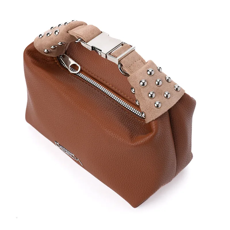 LEILA MINI HOBO - CAMEL
