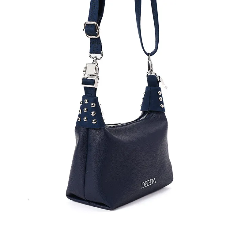 LEILA MINI HOBO - NAVY