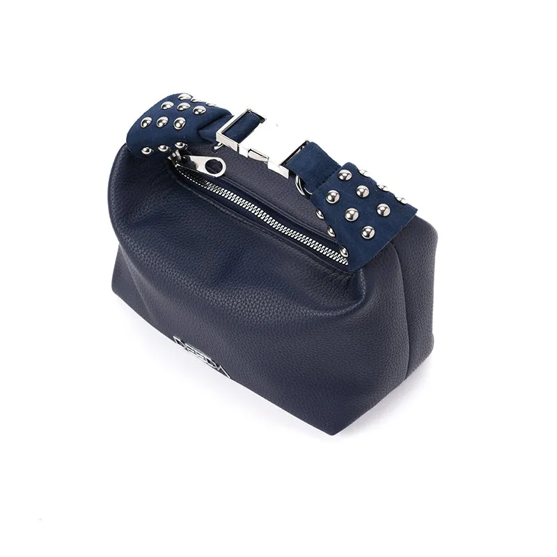 LEILA MINI HOBO - NAVY