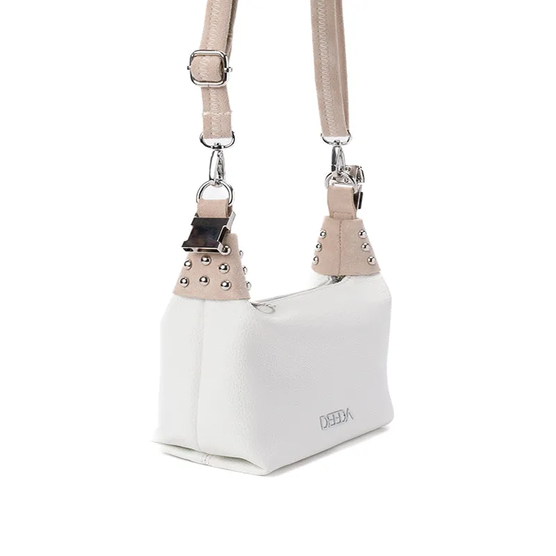 LEILA MINI HOBO - WHITE