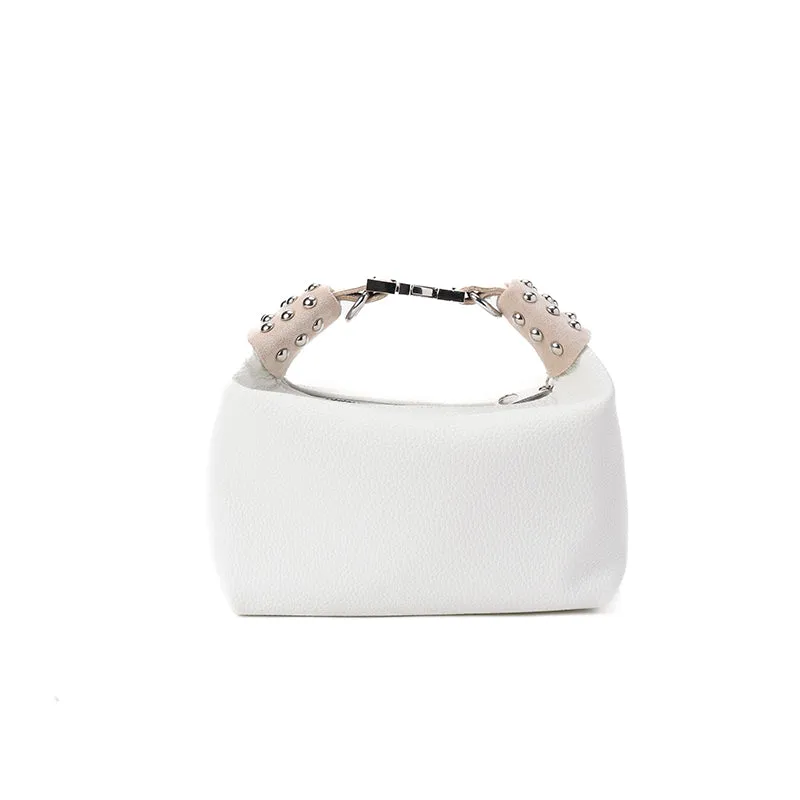 LEILA MINI HOBO - WHITE