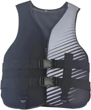 Life Jackets with Adjustable Belt and Zipped, Swimming Jacket for Boating Fishing Surfing(Black A,Medium)