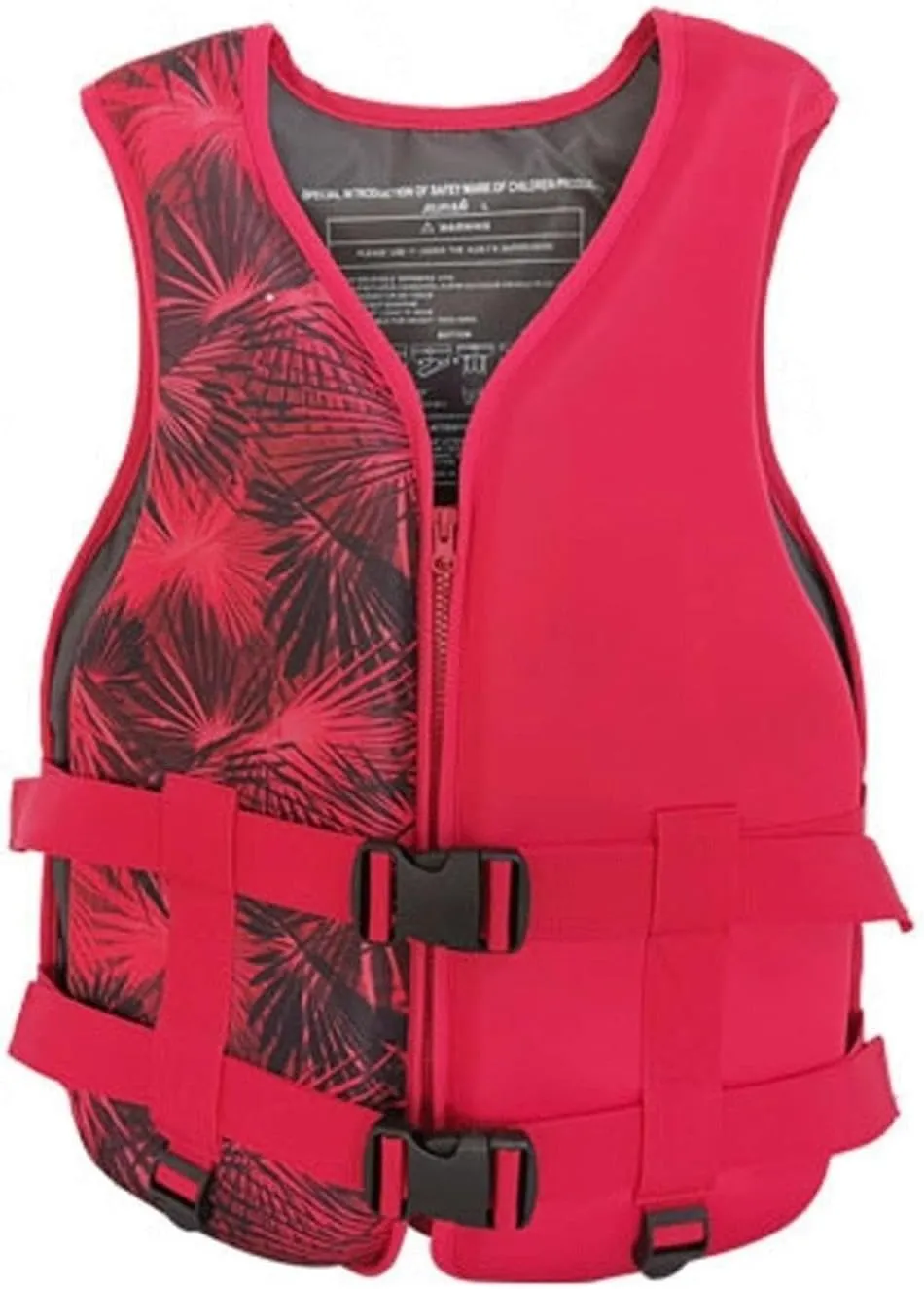 Life Jackets with Adjustable Belt and Zipped, Swimming Jacket for Boating Fishing Surfing(Red,Medium)