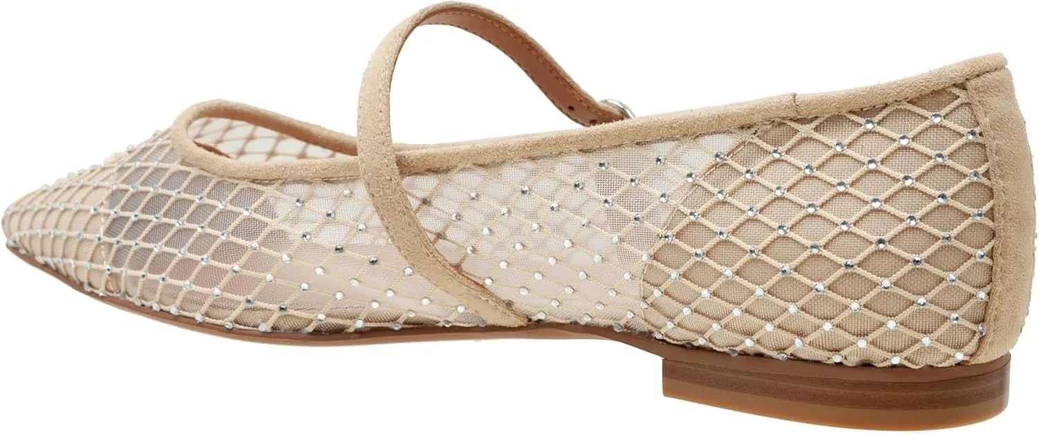 Linea Paolo - Nadeen - Womens Fishnet and Mesh Mary Jane Flats