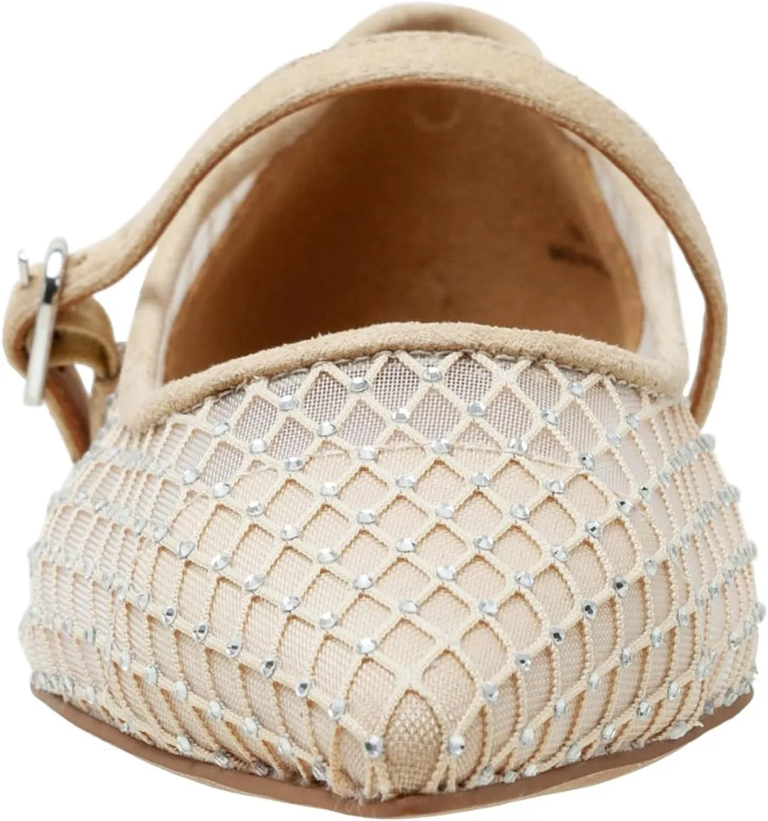 Linea Paolo - Nadeen - Womens Fishnet and Mesh Mary Jane Flats