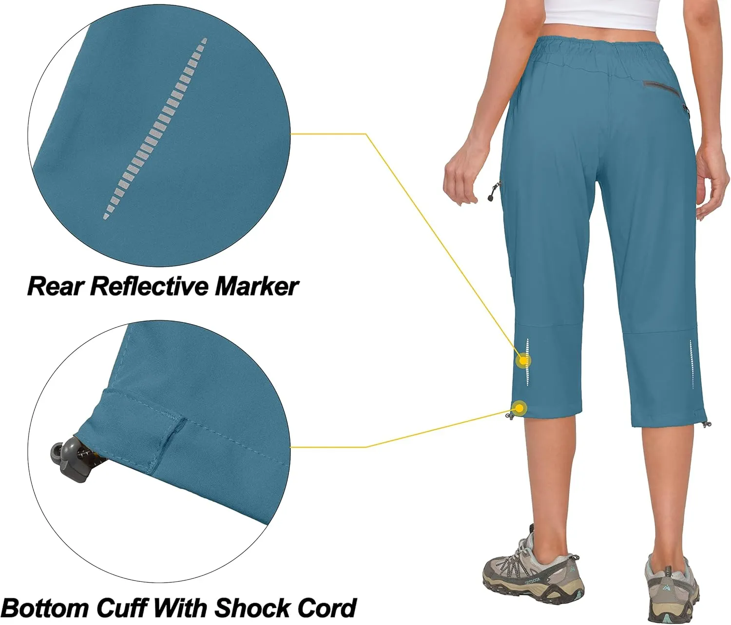 Little Donkey Andy Women's Quick Dry 3/4 Pants Capri Shorts Lightweight Hiking Travel Casual