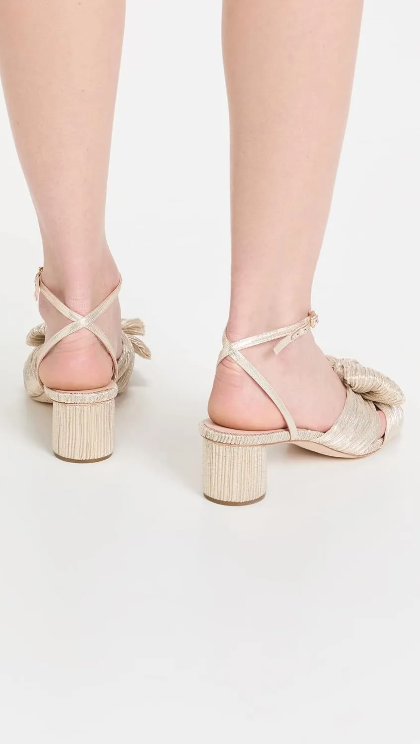Loeffler Randall Women's Dahlia Pleated Bow Heels with Ankle Strap