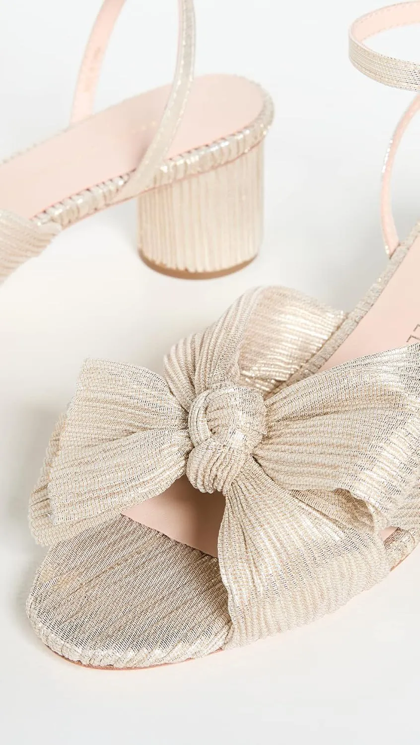 Loeffler Randall Women's Dahlia Pleated Bow Heels with Ankle Strap