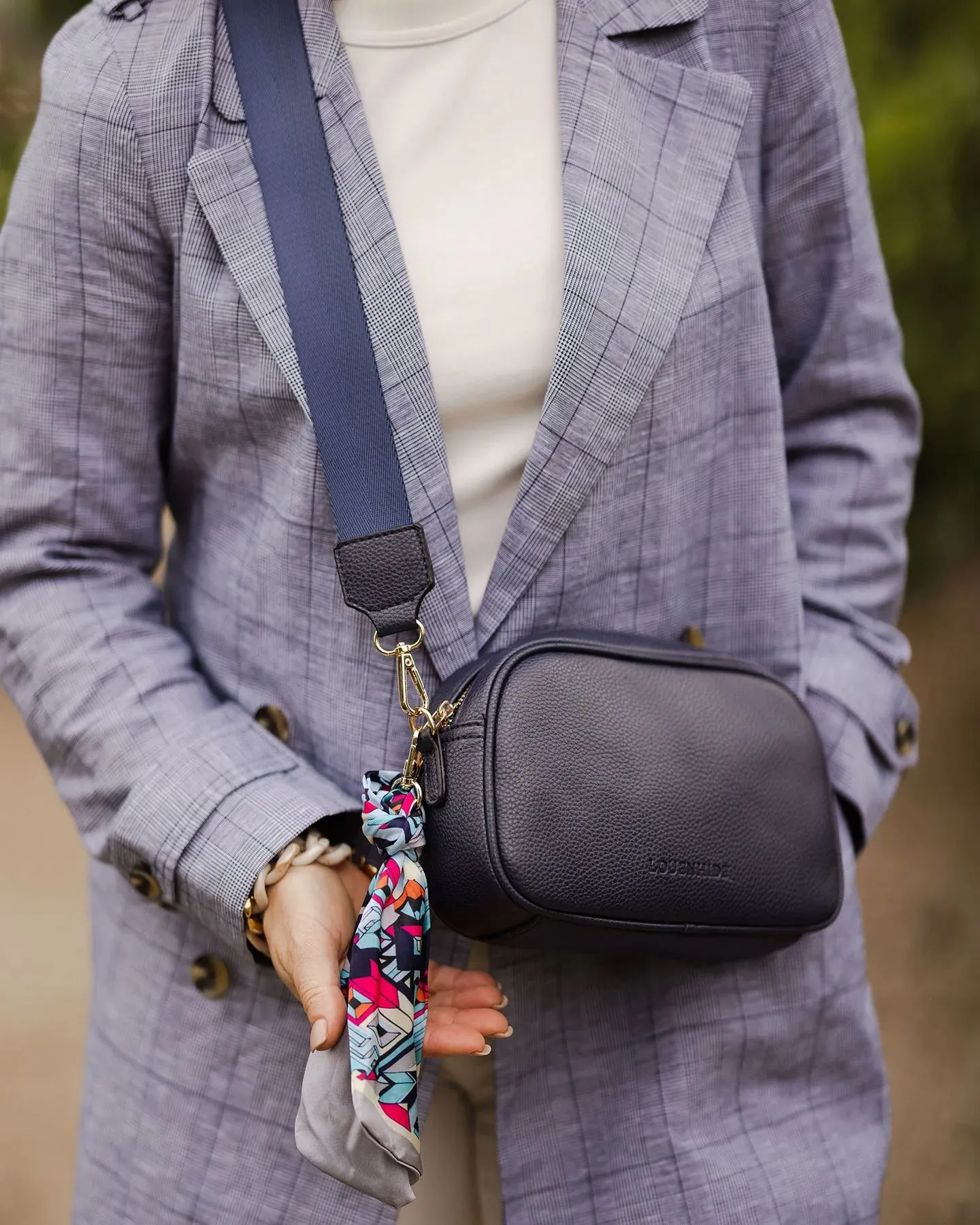 LOUENHIDE Kiki Bag Scarf - Navy