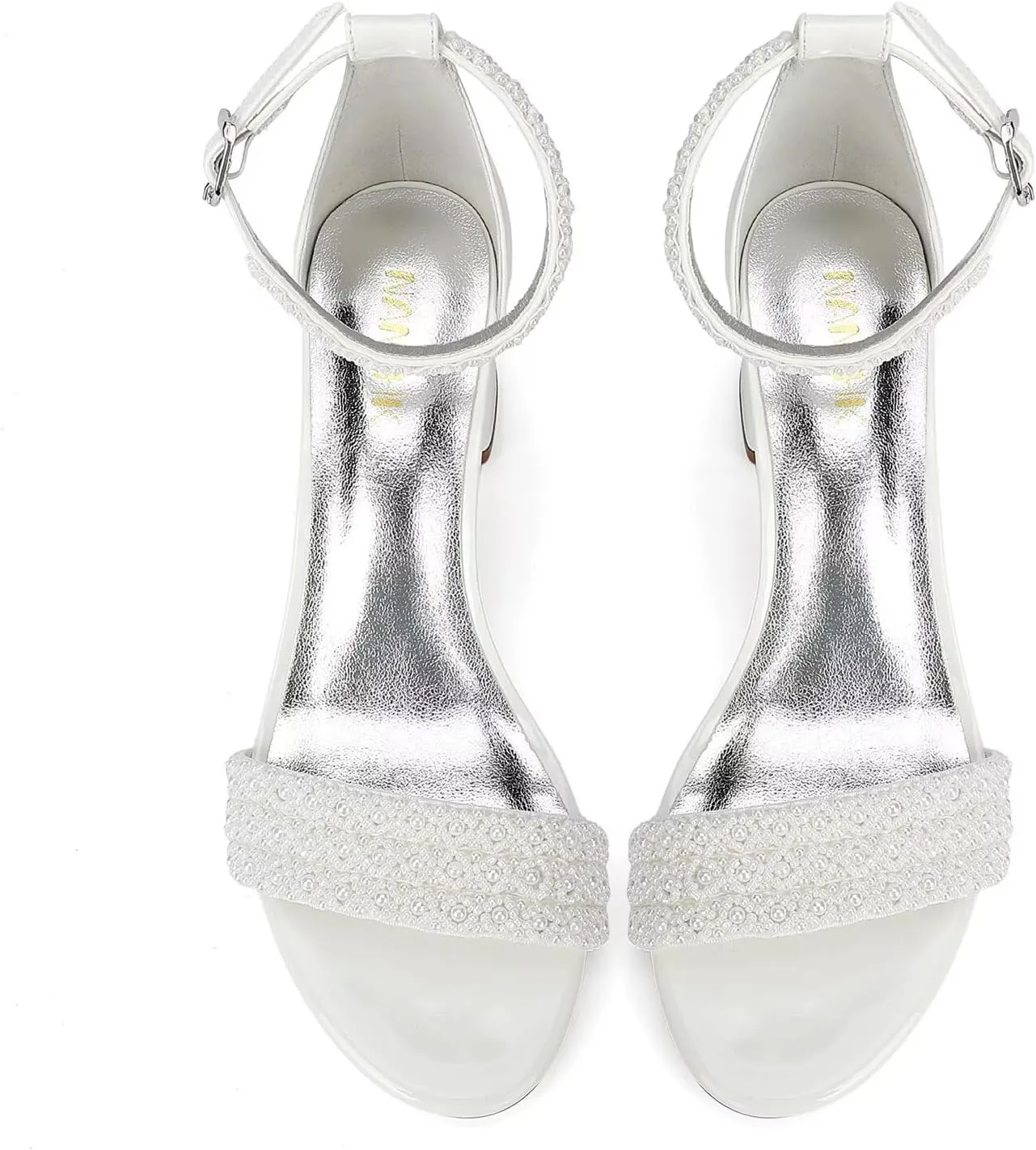 Low Block Heel Wedding Shoes for Bride Open Toe Bridal Shoes Wedding Heeled Sandals