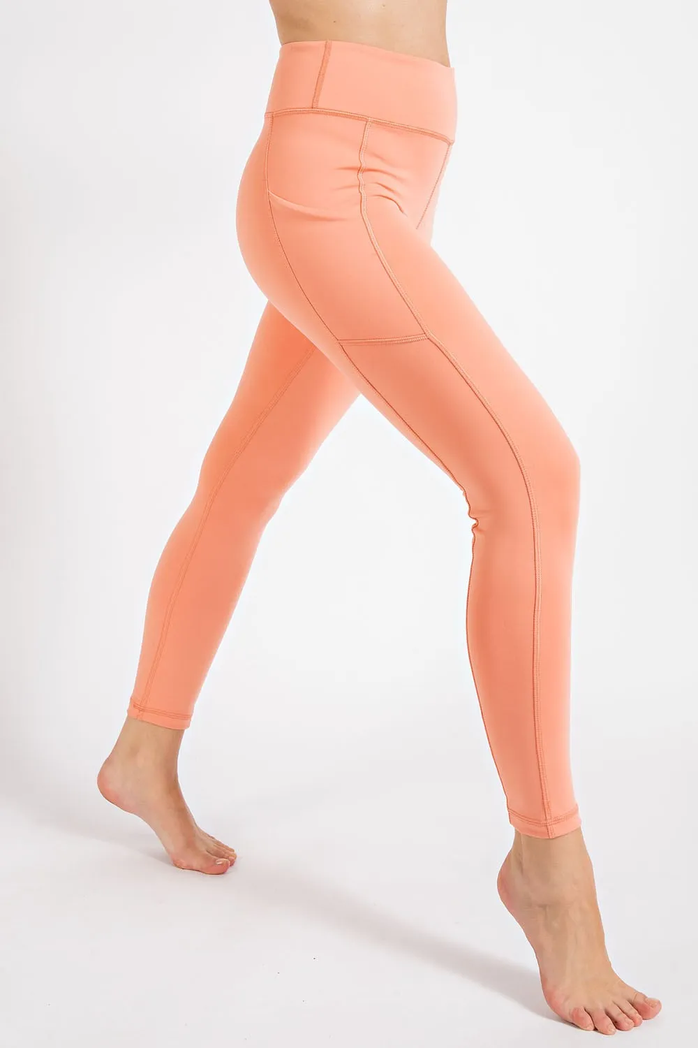 Lu Pocketed Leggings in Coral