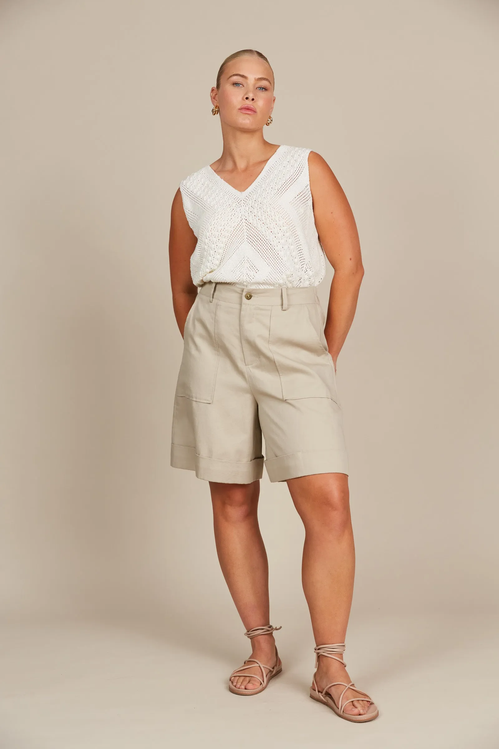Lucille Bermuda Short - Canvas