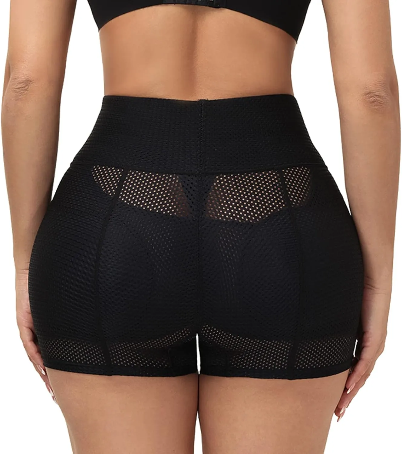 Lu's Chic Women's Padded Shapewear Shorts Hip Padding Lifter Panties Mesh Body Shaper Shorts Shapewear