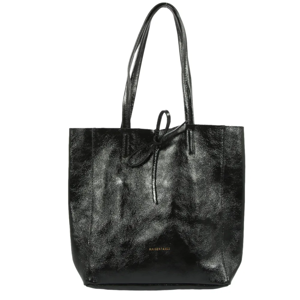 Maison Fanli - Leather Tote - Metallic Midnight