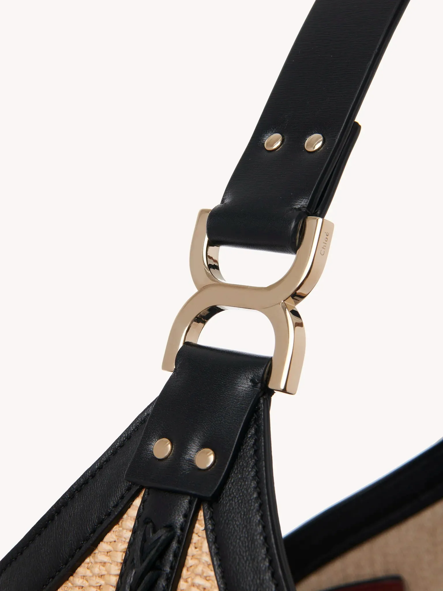 Marcie Leather & Raffia Hobo Shoulder Bag