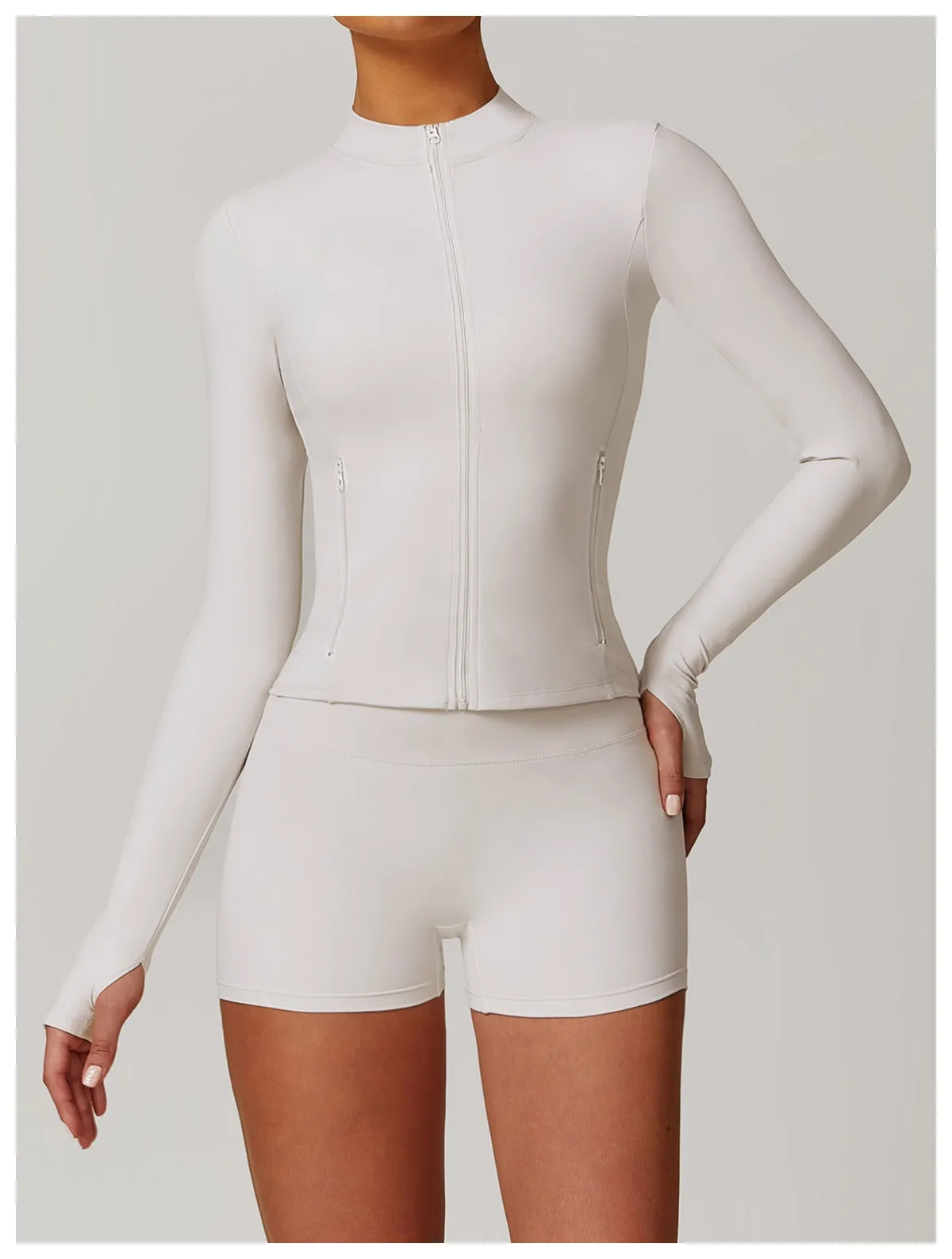 Marian Longsleeve Zip Top & Shorts Set