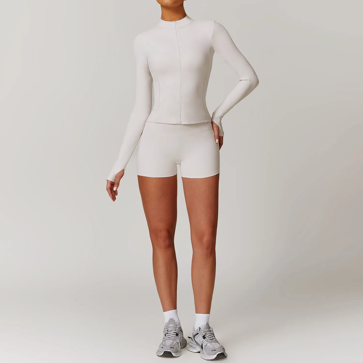 Marian Longsleeve Zip Top & Shorts Set