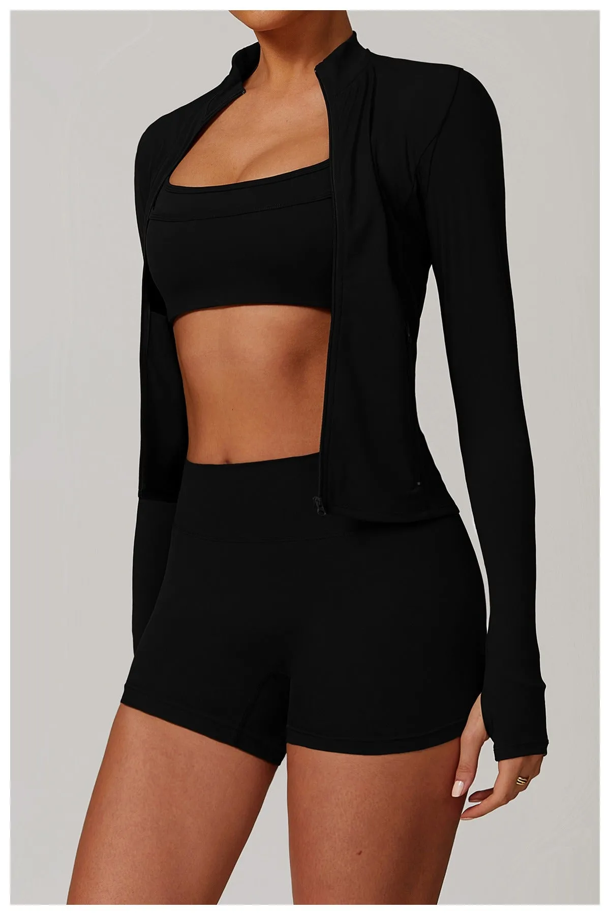 Marian Longsleeve Zip Top & Shorts Set
