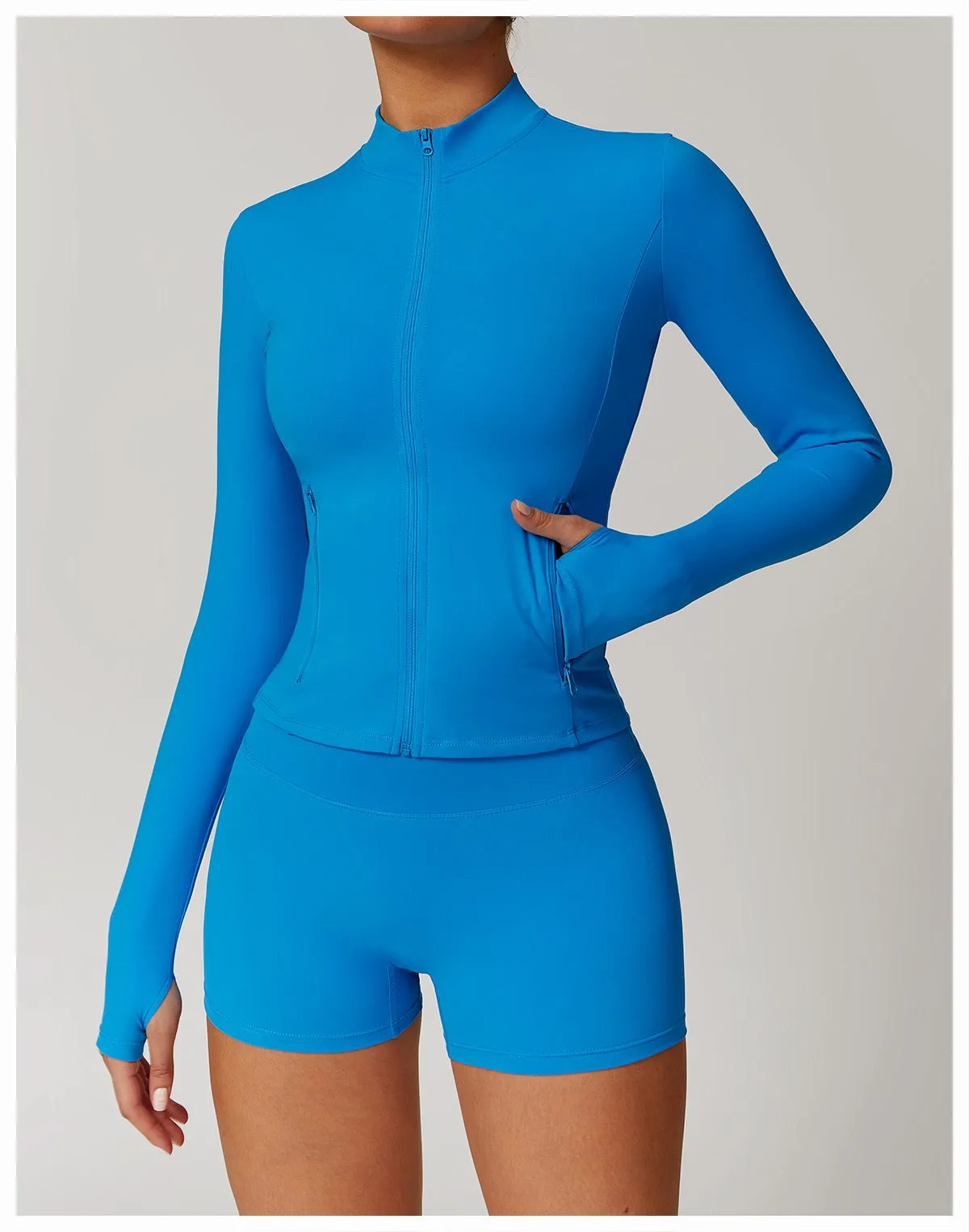 Marian Longsleeve Zip Top & Shorts Set